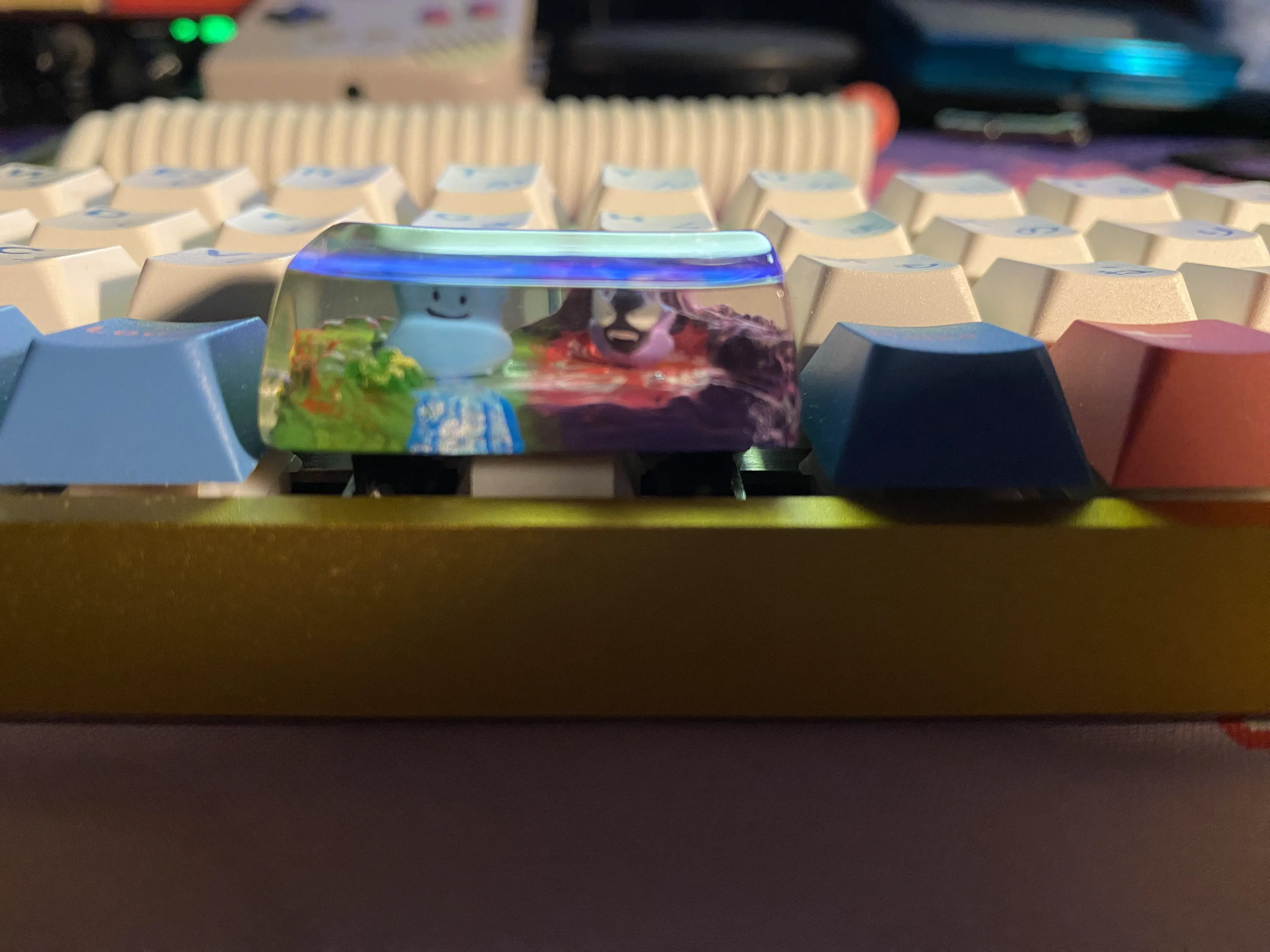 a front picture of the pokemon spacebar on the keyboard